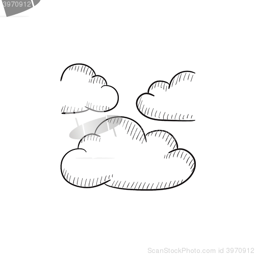 Image of Clouds sketch icon.