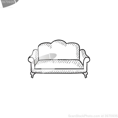 Image of Sofa sketch icon.