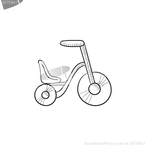 Image of Child bike sketch icon.