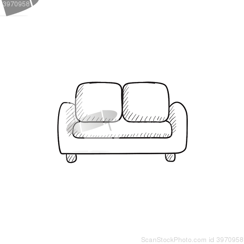 Image of Sofa sketch icon.