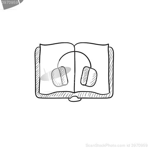 Image of Audiobook sketch icon.