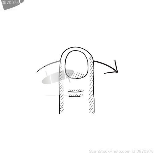 Image of Touch screen gesture sketch icon.