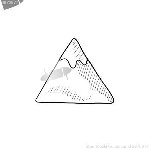 Image of Mountain sketch icon.
