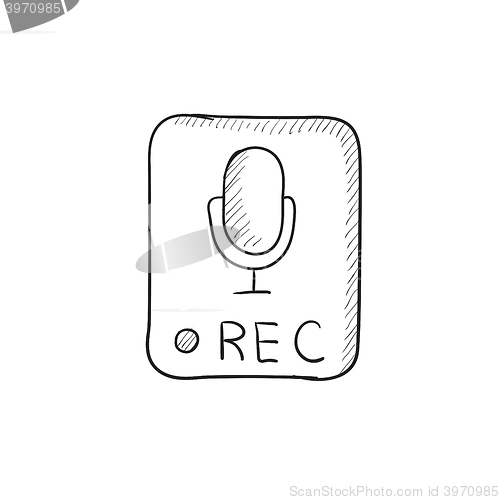 Image of Record button sketch icon.