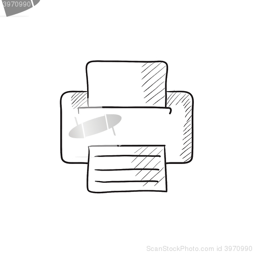 Image of Printer sketch icon.