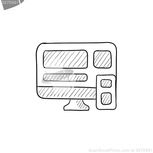 Image of Responsive web design sketch icon.