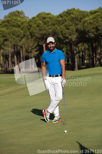 Image of golf player portrait at course