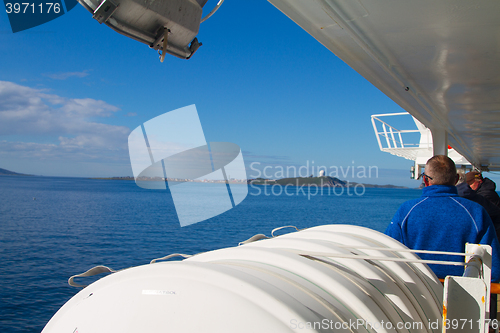 Image of Cruise ship approaching Vardø