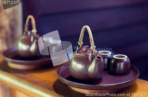 Image of tea-set at asian teahouse