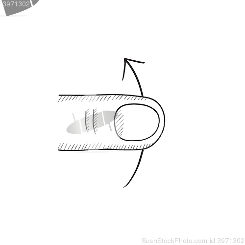 Image of Touch screen gesture sketch icon.