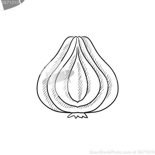 Image of Garlic sketch icon.