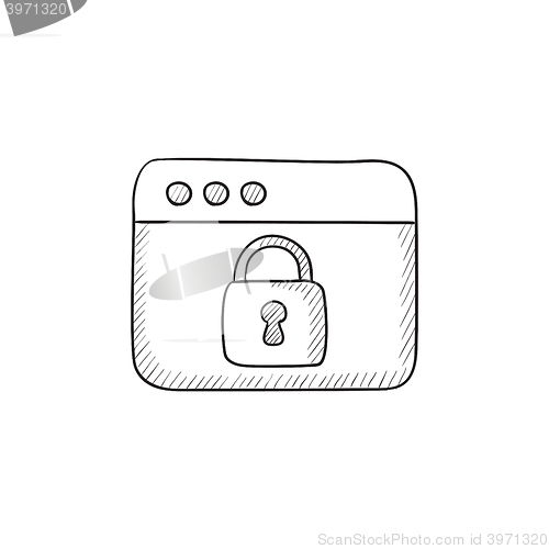 Image of Security browser sketch icon.