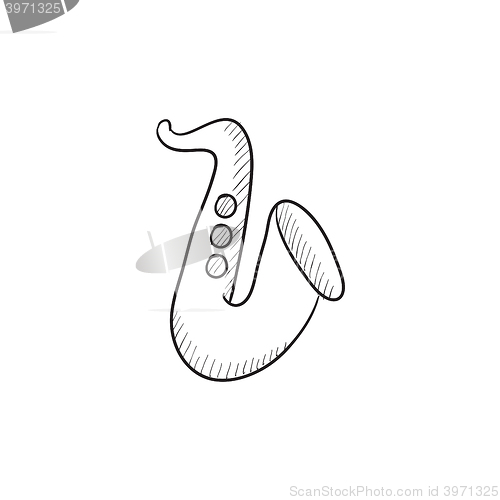 Image of Saxophone sketch icon.