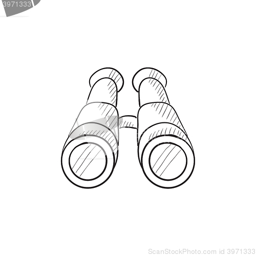 Image of Binoculars sketch icon.