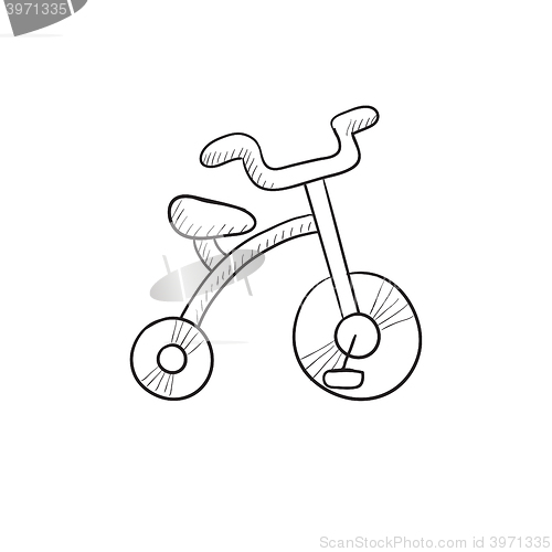 Image of Child bike sketch icon.