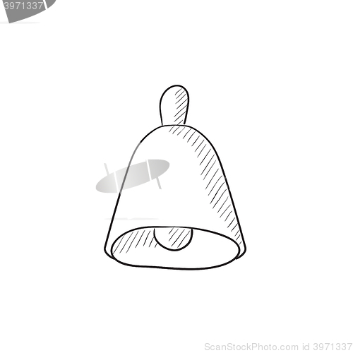 Image of Wedding bell sketch icon.