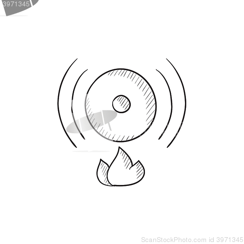 Image of Fire alarm sketch icon.