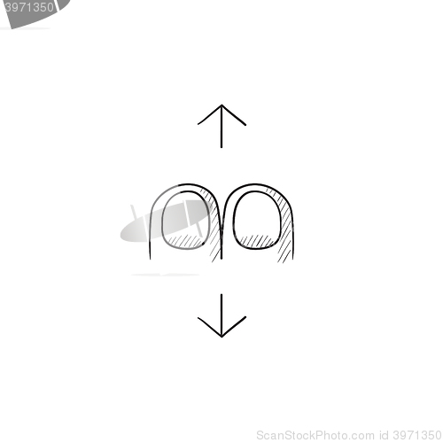 Image of Touch screen gesture sketch icon.