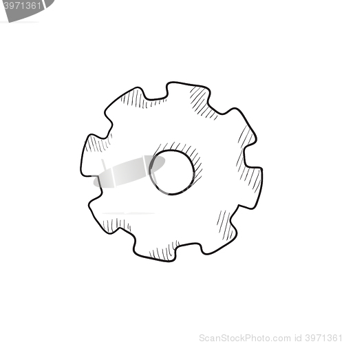 Image of Gear sketch icon.