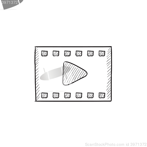 Image of Film frame sketch icon.