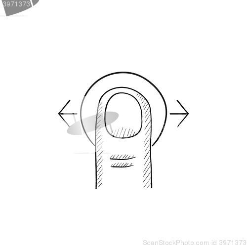 Image of Touch screen gesture sketch icon.