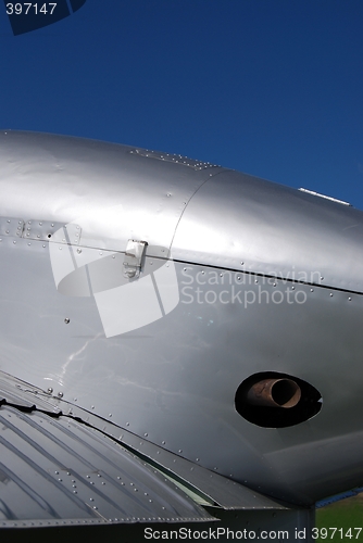 Image of detail of airplane wing