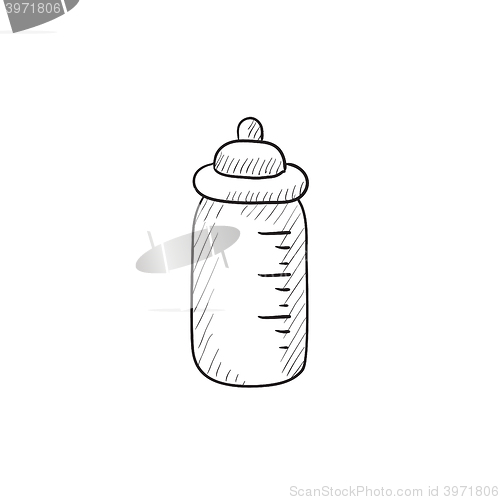 Image of Feeding bottle sketch icon.