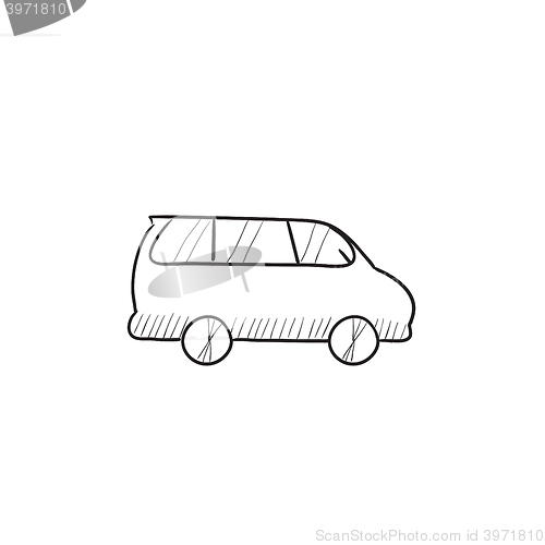 Image of Minivan sketch icon.