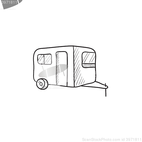 Image of Caravan sketch icon.