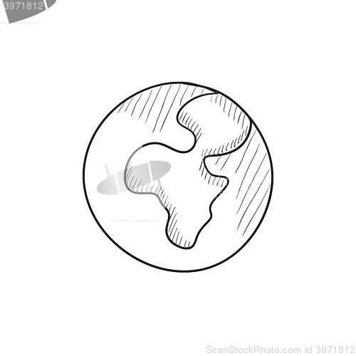 Image of Globe sketch icon.