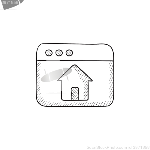 Image of Homepage sketch icon.