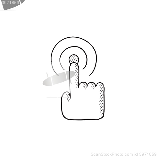 Image of Touch screen gesture sketch icon.