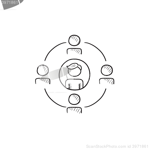 Image of Family sketch icon.