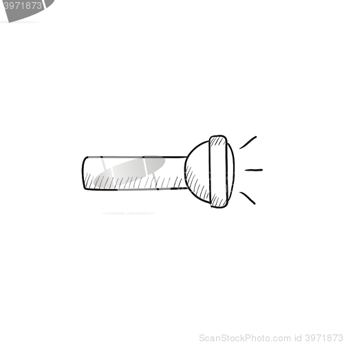 Image of Flashlight sketch icon.