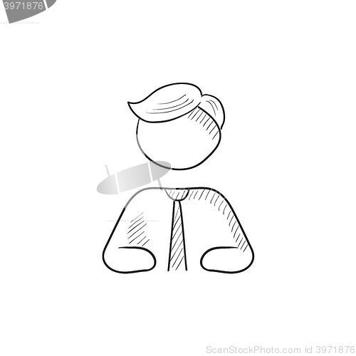 Image of Businessman sketch icon.