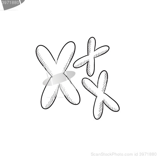 Image of Chromosomes sketch icon.