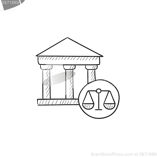 Image of Court sketch icon.