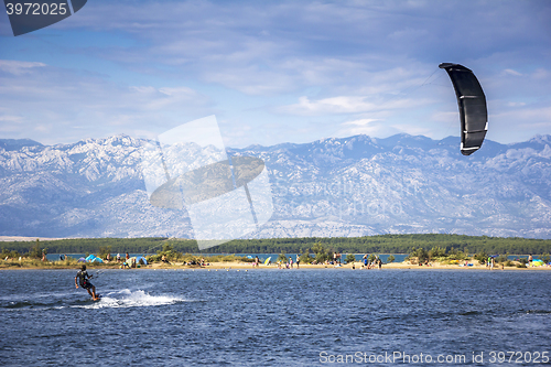 Image of Kiteboarding Kitesurfing Extreme Sport