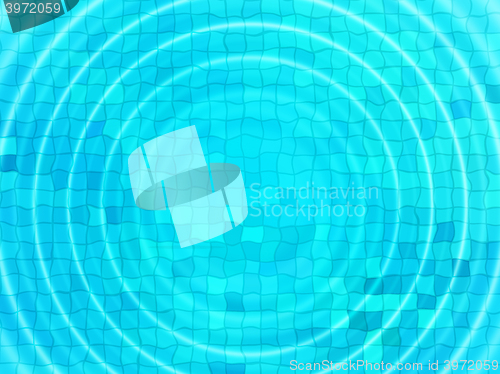 Image of Blue tile background with concentric water ripples