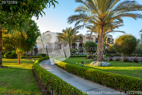 Image of pathway in Hurgarda resort, Egypt