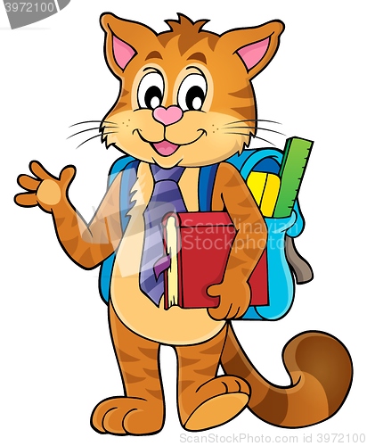 Image of School cat theme image 1