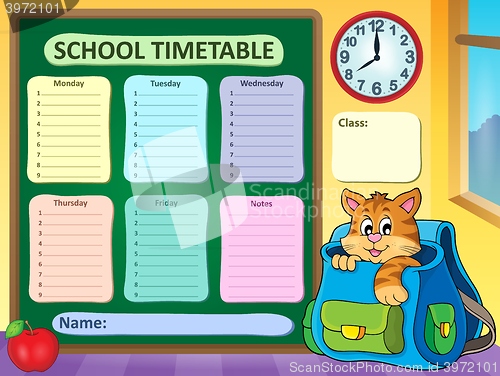 Image of Weekly school timetable concept 3