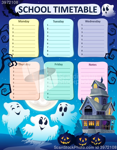 Image of Weekly school timetable composition 9