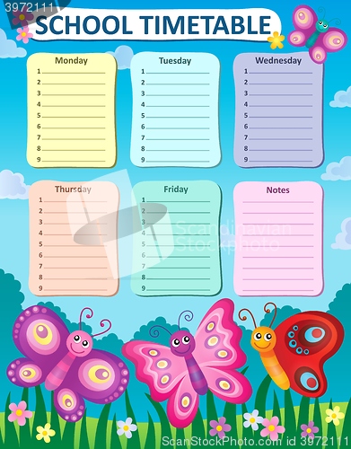 Image of Weekly school timetable concept 4