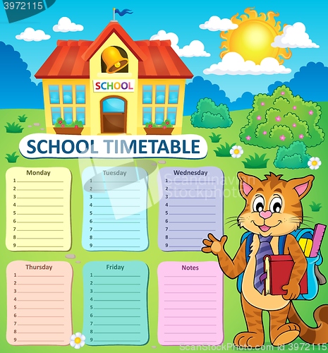 Image of Weekly school timetable concept 2
