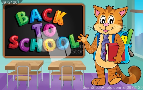Image of School cat theme image 3