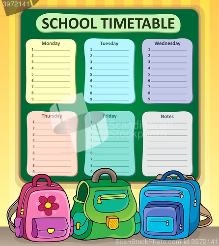Image of Weekly school timetable composition 7