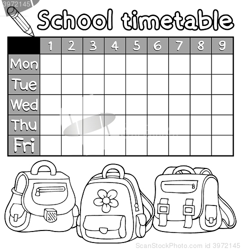 Image of Coloring book timetable topic 5