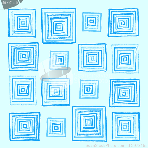 Image of Abstract blue background with squares 