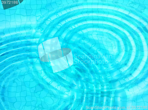 Image of Blue tile background with concentric water ripples
